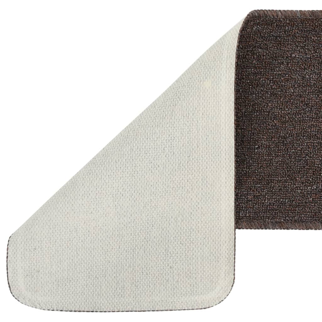Protuklizni otirači za stepenice 15 kom 75 x 20 cm smeđi