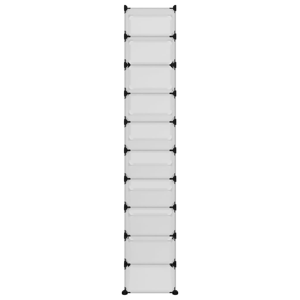 Stalak za cipele prozirni 44 x 32 x 174 cm PP