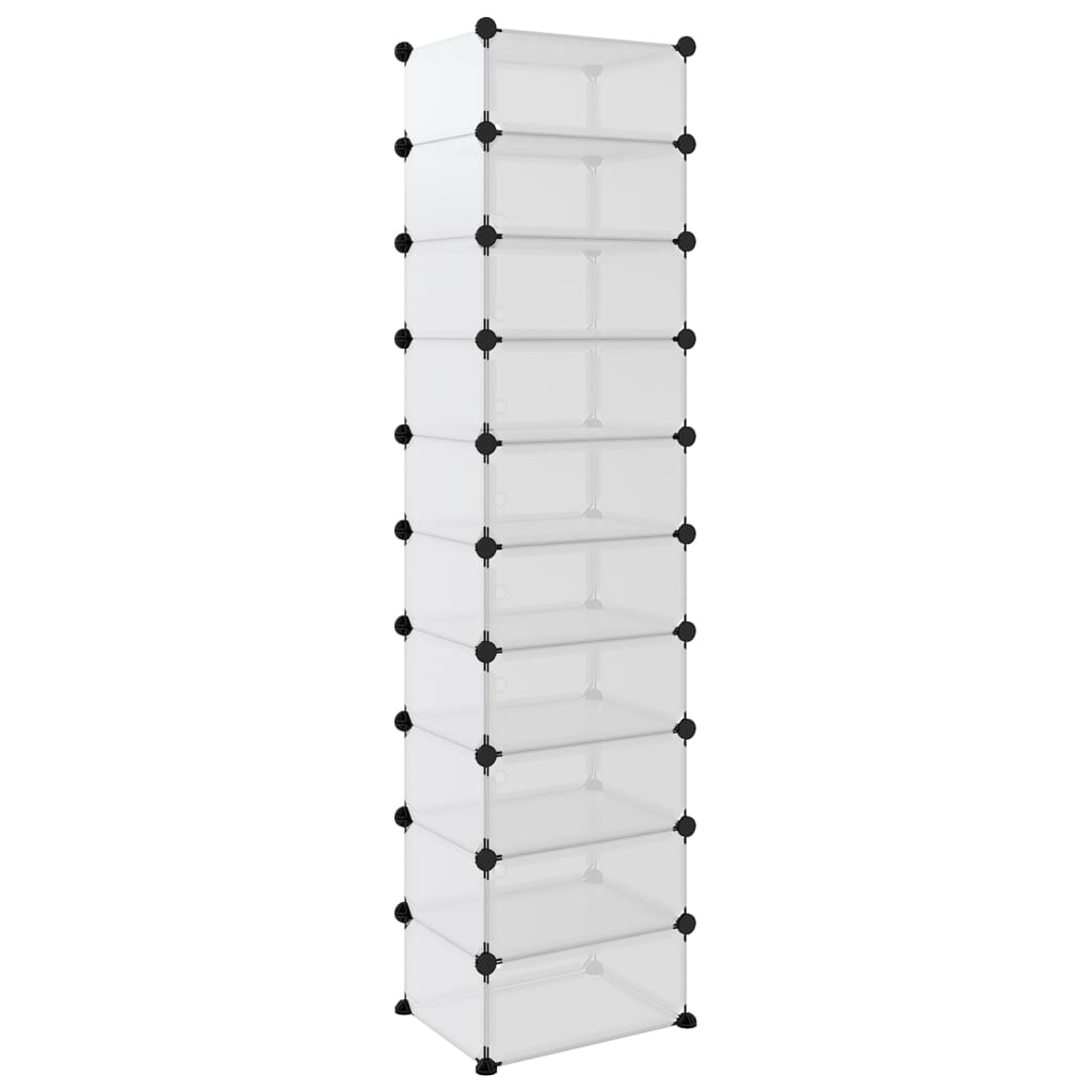 Stalak za cipele prozirni 44 x 32 x 174 cm PP