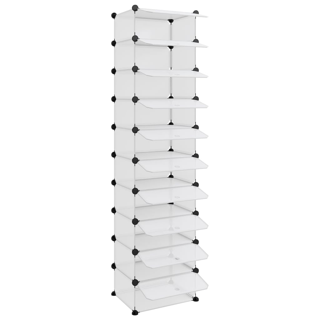 Stalak za cipele prozirni 44 x 32 x 174 cm PP