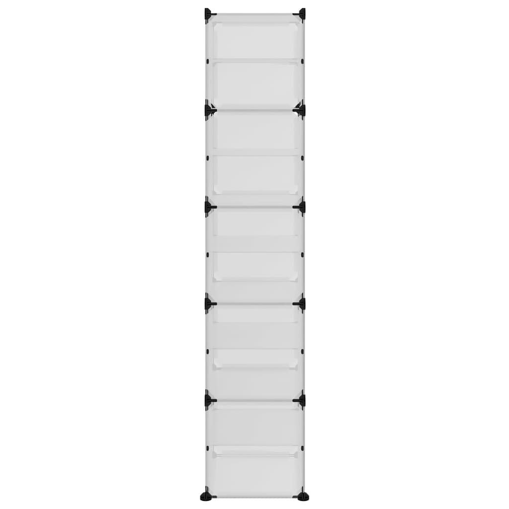 Stalak za cipele prozirni 44 x 31,5 x 153,5 cm od PP-a