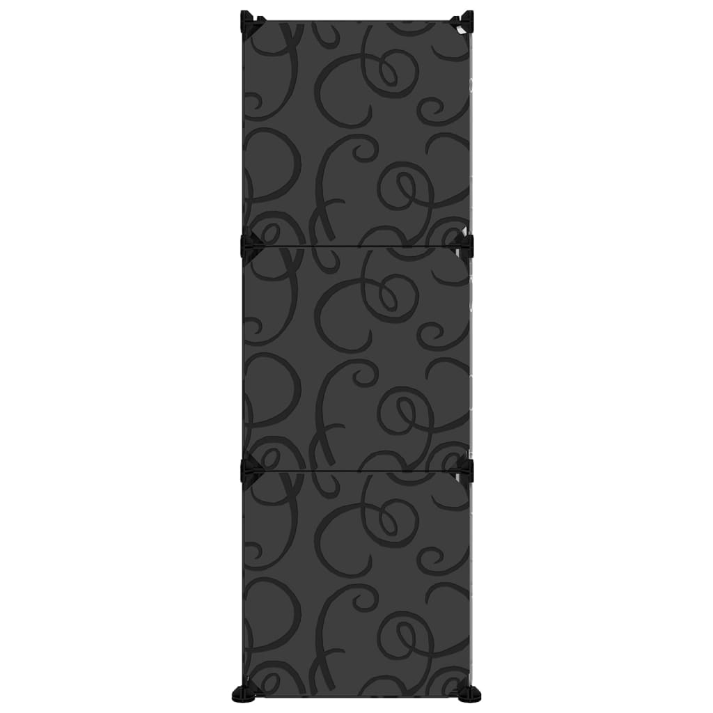 Stalak za cipele crni 84,5 x 31 x 93,5 cm PP