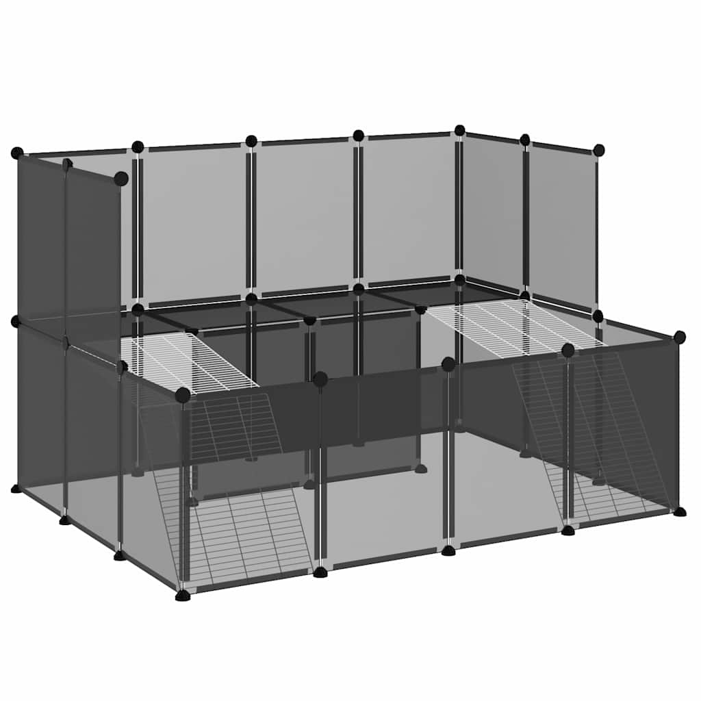Kavez za male životinje crni 143 x 107 x 93 cm PP i čelik