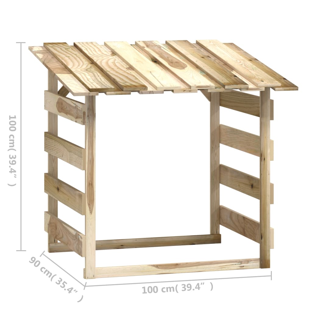 Pergole s krovom 6 kom 100 x 90 x 100 cm impregnirana borovina