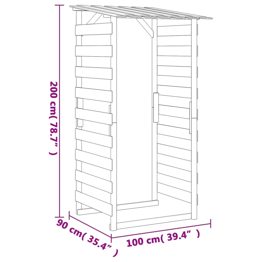 Pergole s krovom 2 kom 100 x 90 x 200 cm impregnirana borovina