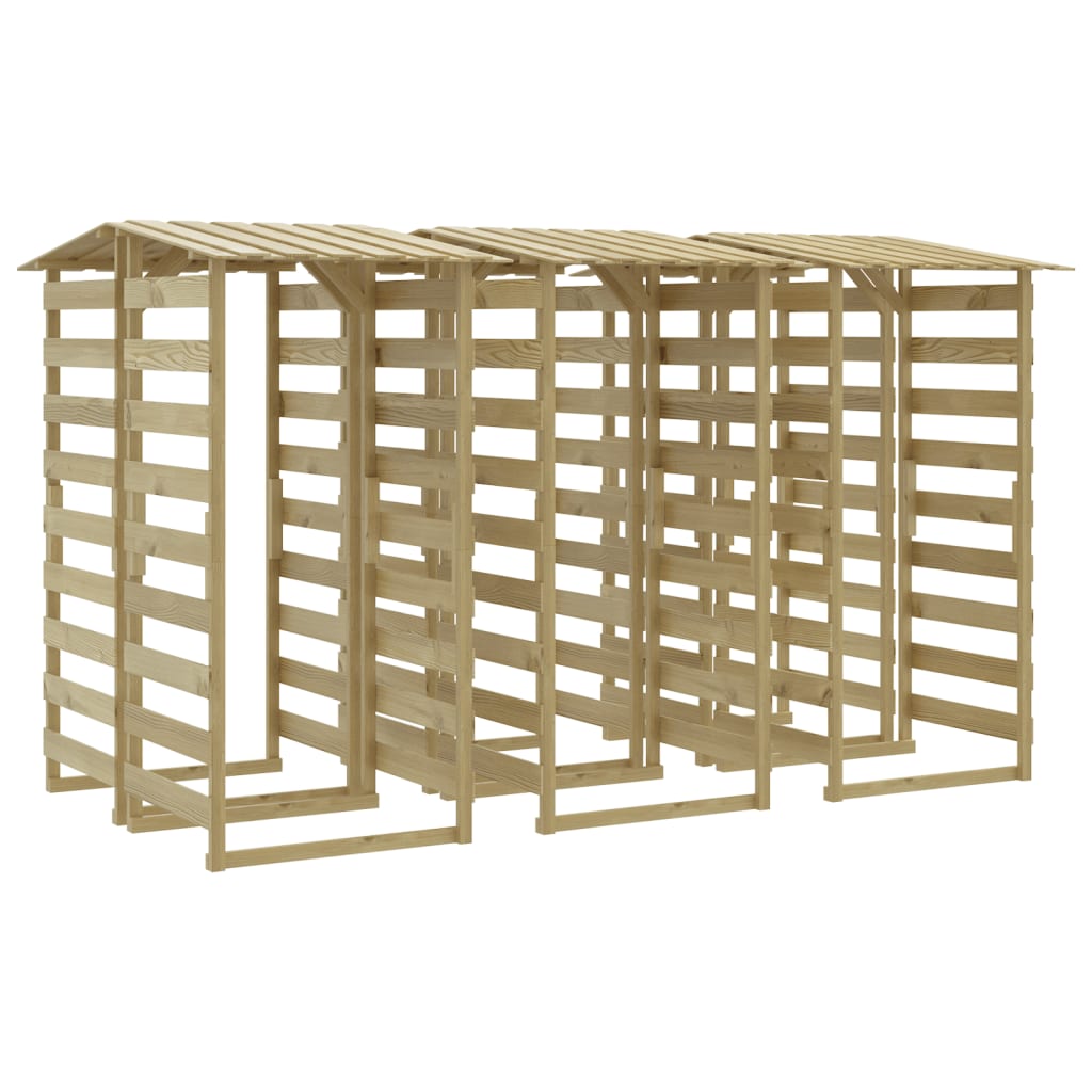 Pergole s krovom 6 kom 100 x 90 x 200 cm impregnirana borovina