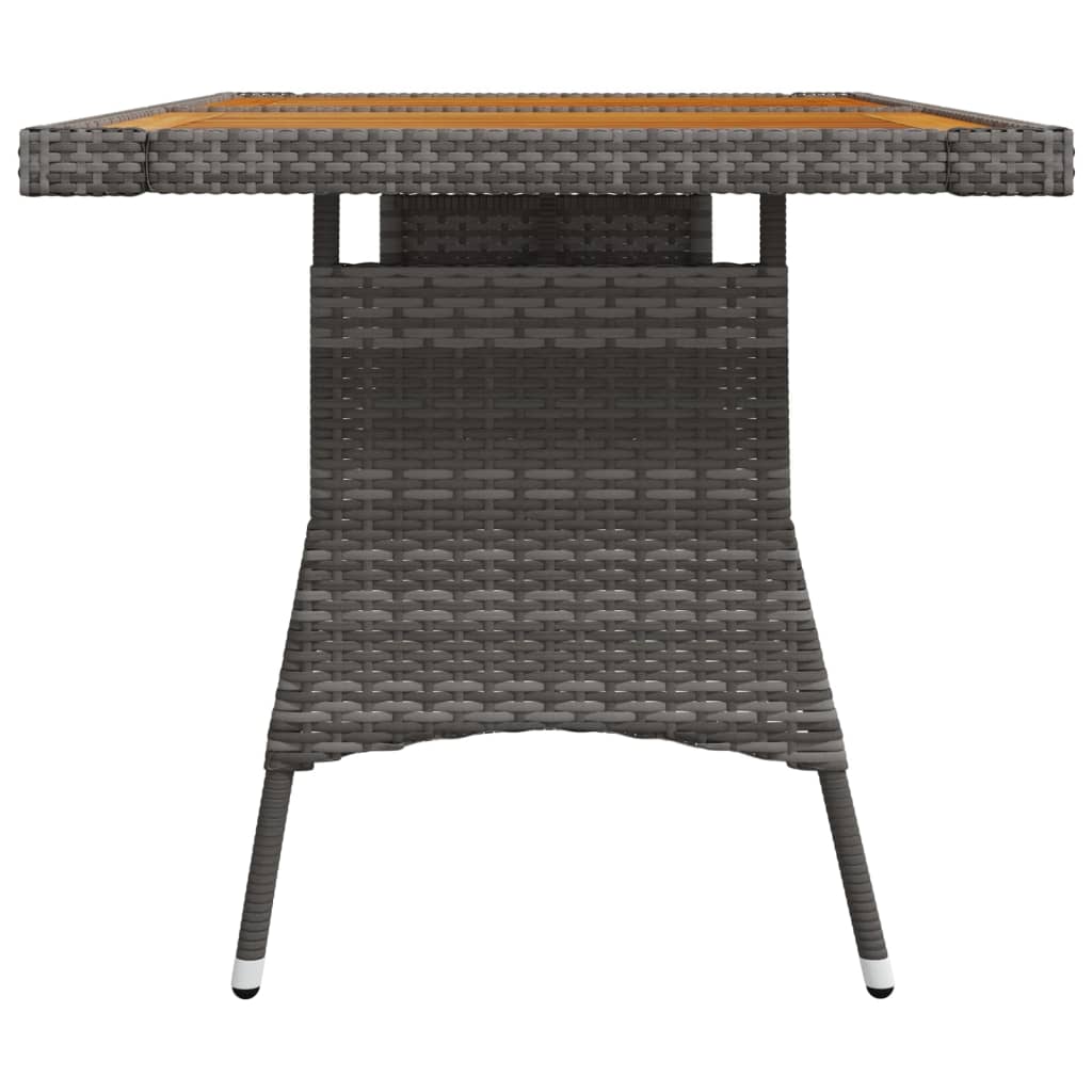Vrtni stol sivi 130x70x72 cm poliratan i masivno bagremovo drvo