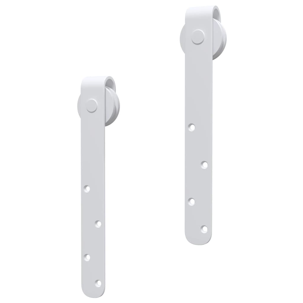 Mini set za klizna vrata ormarića ugljični čelik bijeli 183 cm