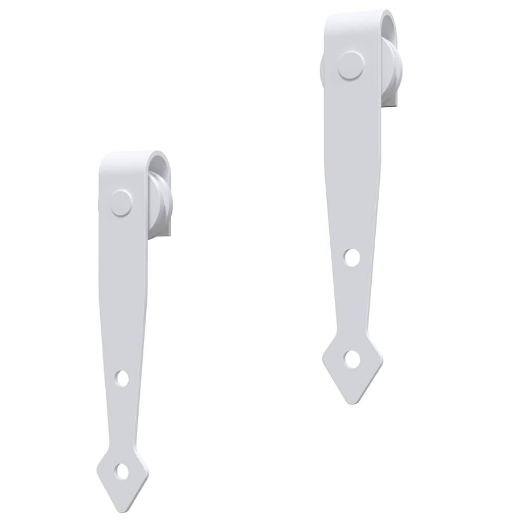 Mini set za klizna vrata ormarića ugljični čelik bijeli 183 cm