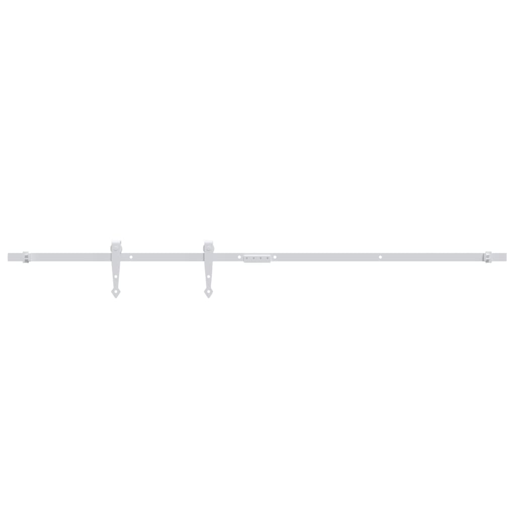 Mini set za klizna vrata ormarića ugljični čelik bijeli 122 cm