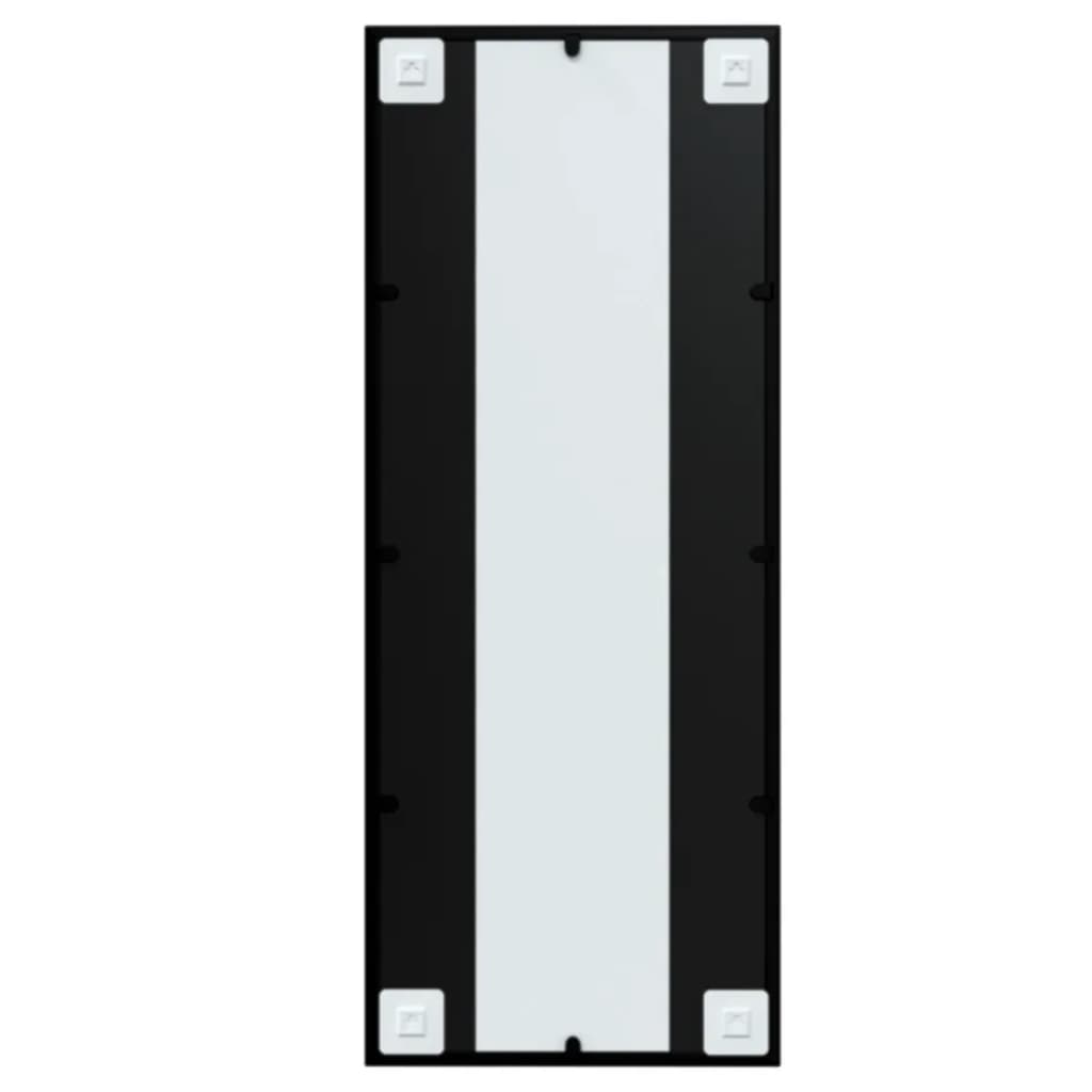 Zidno ogledalo crno 100 x 40 cm metalno