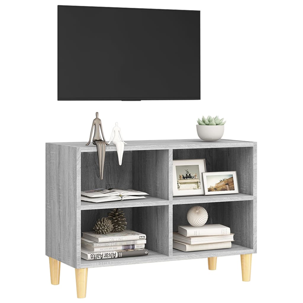 TV ormarić s nogama od drva boja hrasta sonome 69,5x30x50 cm