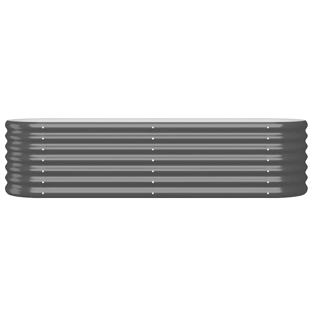 Povišena vrtna gredica od pocinčanog čelika 152 x 40 x 36 cm antracit