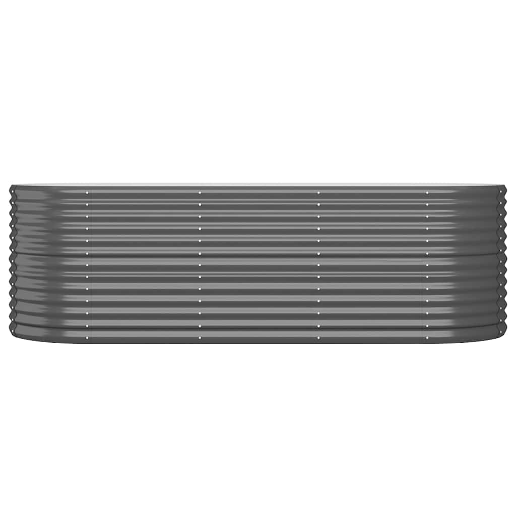 Povišena vrtna gredica od pocinčanog čelika 224x80x68 cm antracit