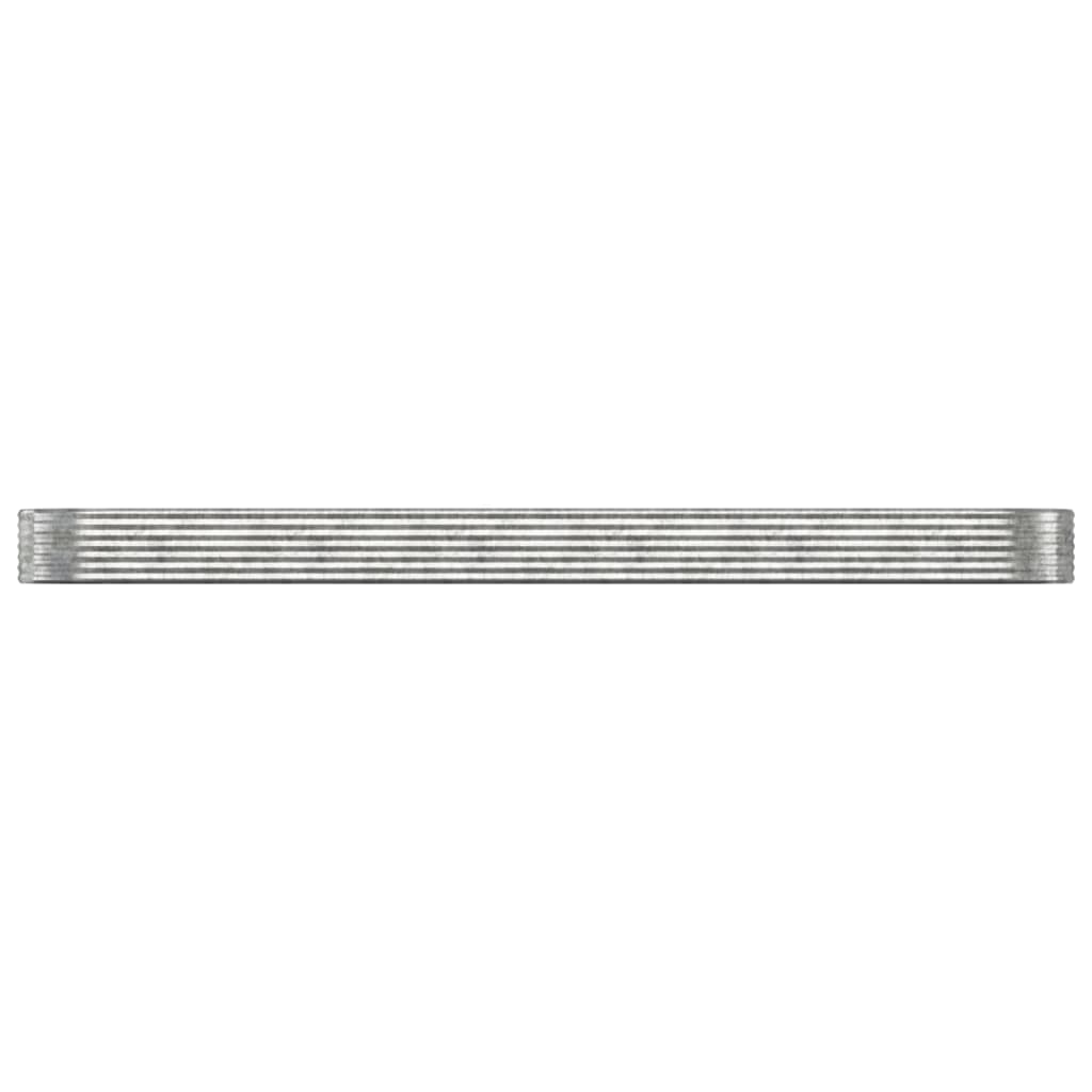 Povišena vrtna gredica od pocinčanog čelika 507x100x36 cm srebrna
