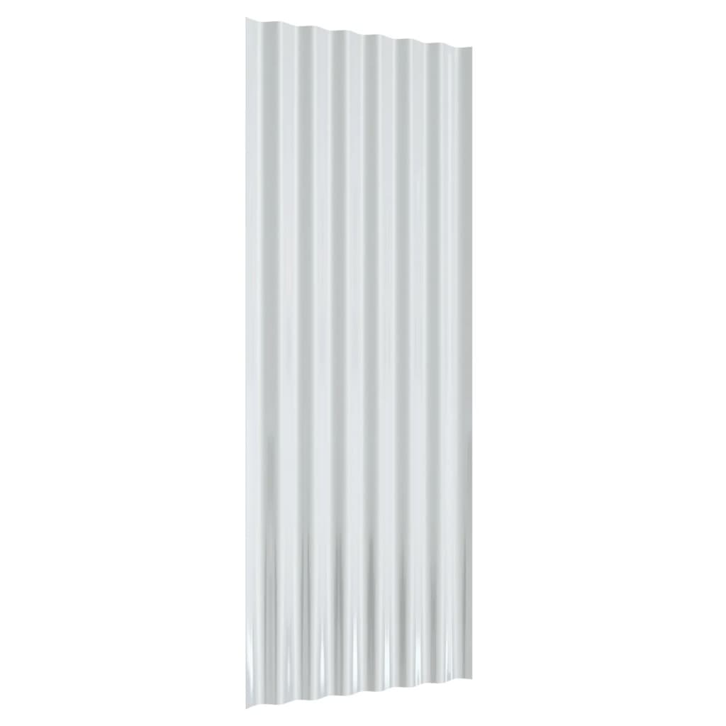 Krovni paneli 12 kom od pocinčanog čelika sivi 100x36 cm