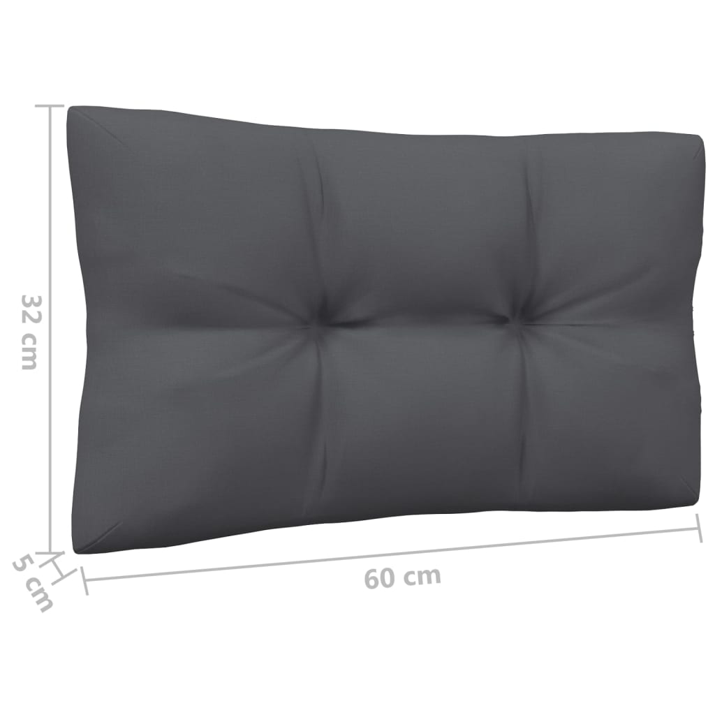 5-dijelna vrtna garnitura od borovine s antracit jastucima