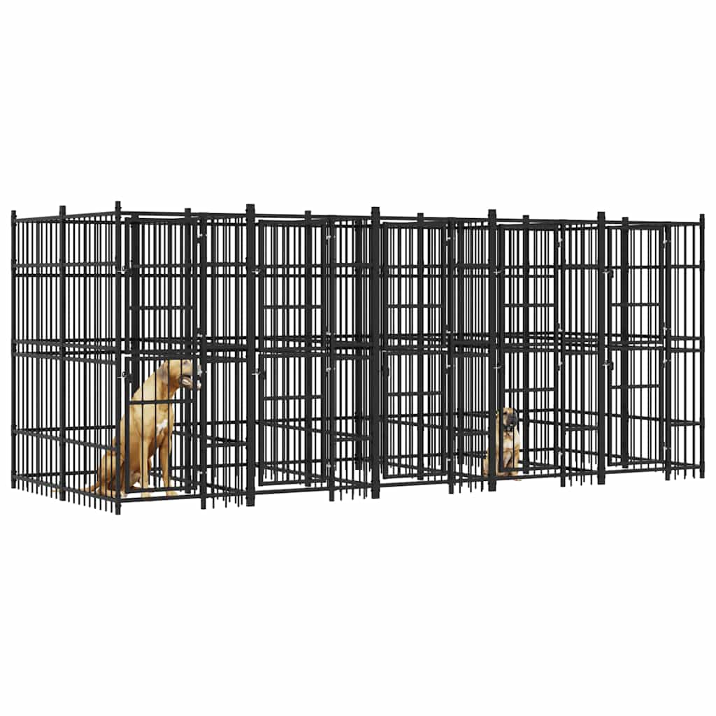 Vanjski kavez za pse čelični 9,22 m²