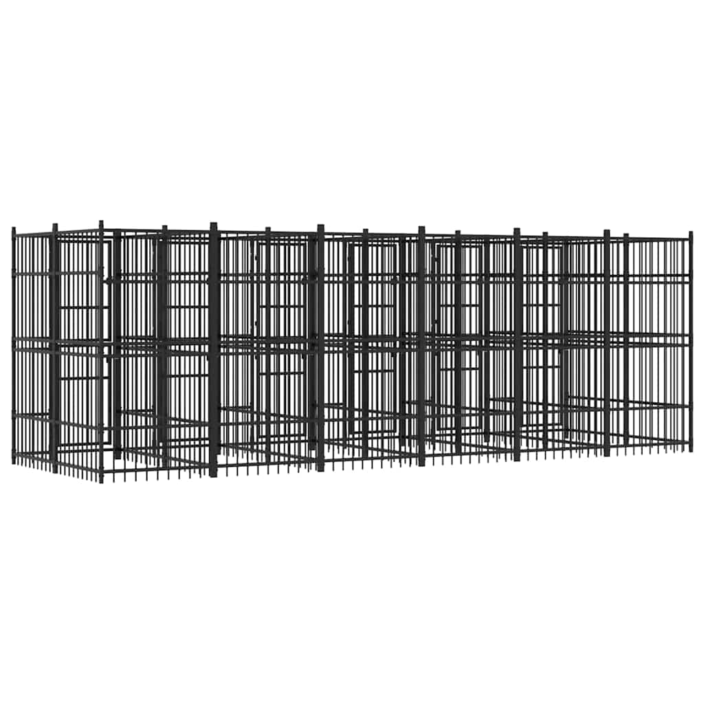 Vanjski kavez za pse čelični 11,06 m²