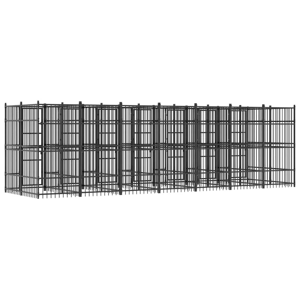 Vanjski kavez za pse čelični 12,9 m²