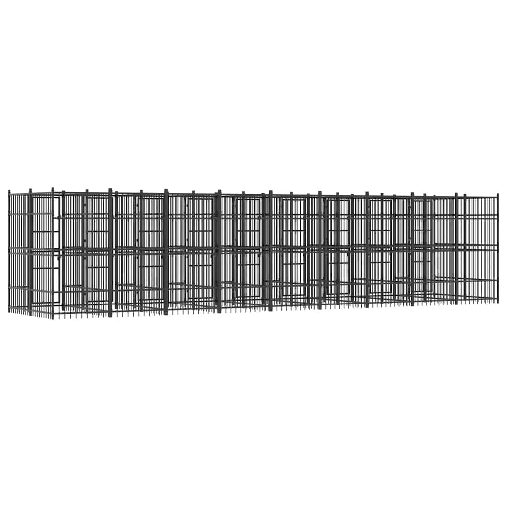 Vanjski kavez za pse čelični 16,59 m²