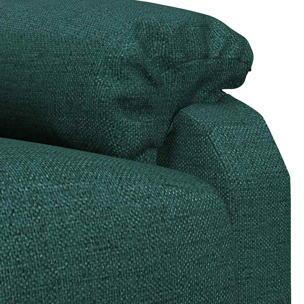 Masažna fotelja od tkanine tamnozelena