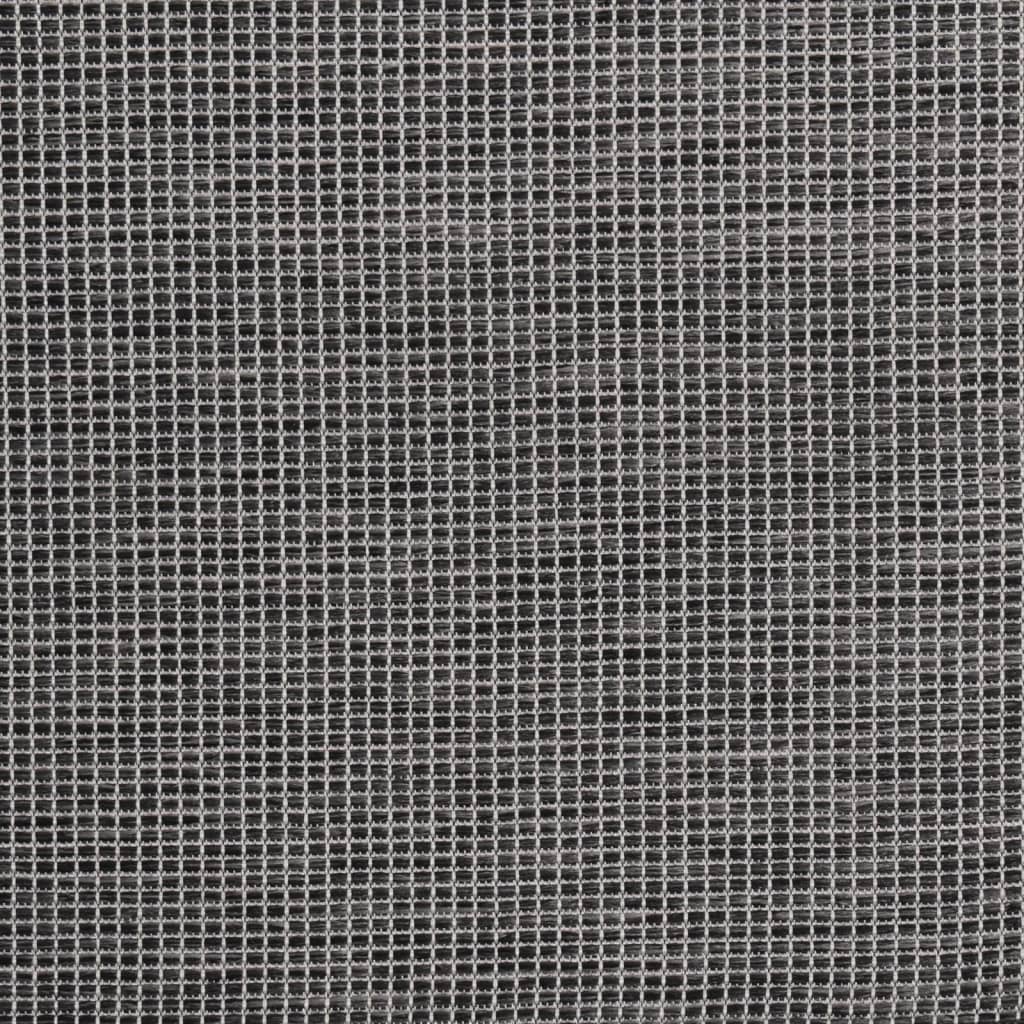 Vanjski tepih ravnog tkanja 160 x 230 cm sivi