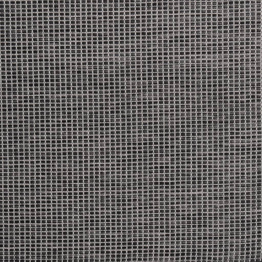 Vanjski tepih ravnog tkanja 200 x 280 cm sivi