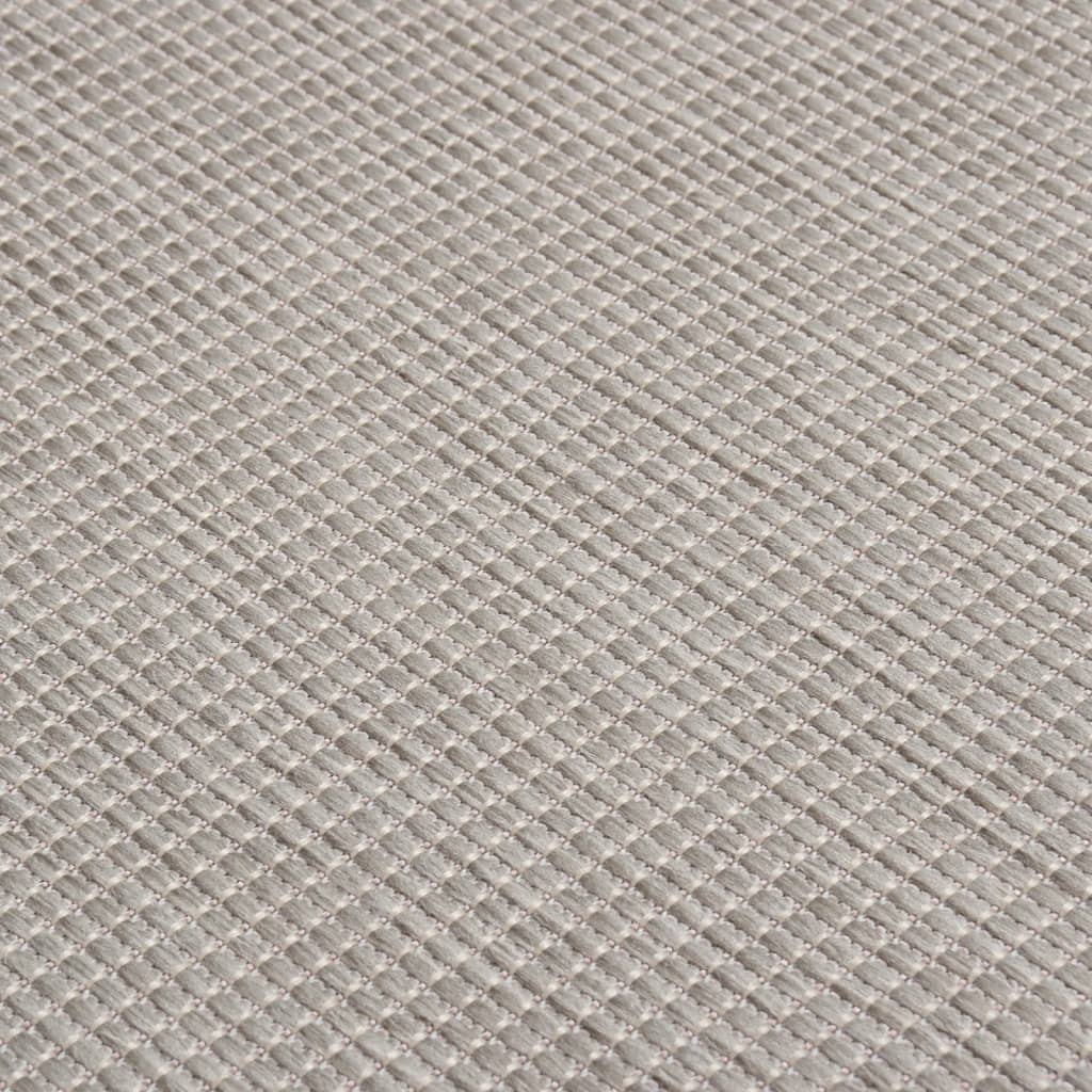 Vanjski tepih ravnog tkanja 100 x 200 cm svijetlo sivi