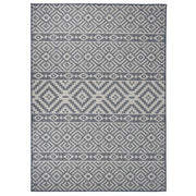 Vanjski tepih ravnog tkanja 200 x 280 cm plave pruge