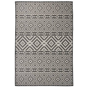 Vanjski tepih ravnog tkanja 160 x 230 cm crne pruge