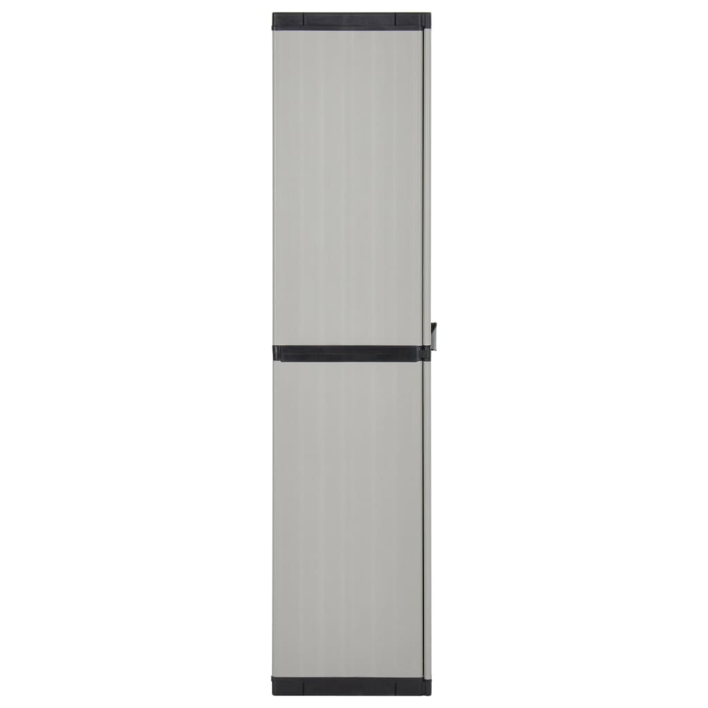 Vrtni ormarić za pohranu s 3 police sivo-crni 68 x 40 x 168 cm