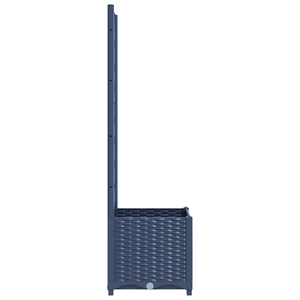 Vrtna žardinjera s rešetkom plavo-siva 40x40x136 cm PP