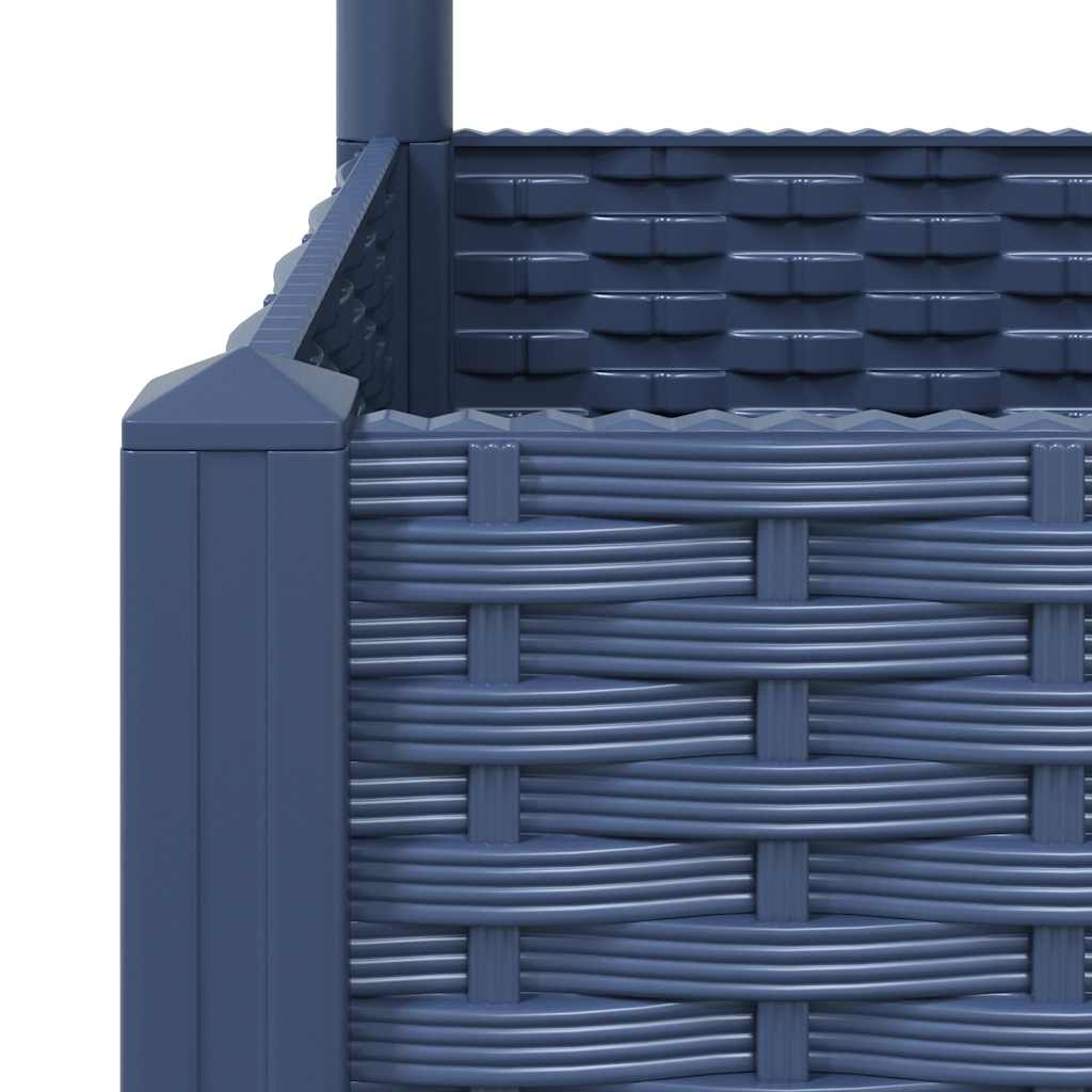 Vrtna žardinjera s rešetkom plavo-siva 80x40x121,5 cm PP