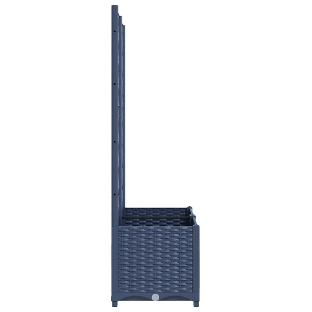 Vrtna žardinjera s rešetkom plavo-siva 80x40x136 cm PP