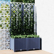 Vrtna žardinjera s rešetkom plavo-siva 80x40x136 cm PP