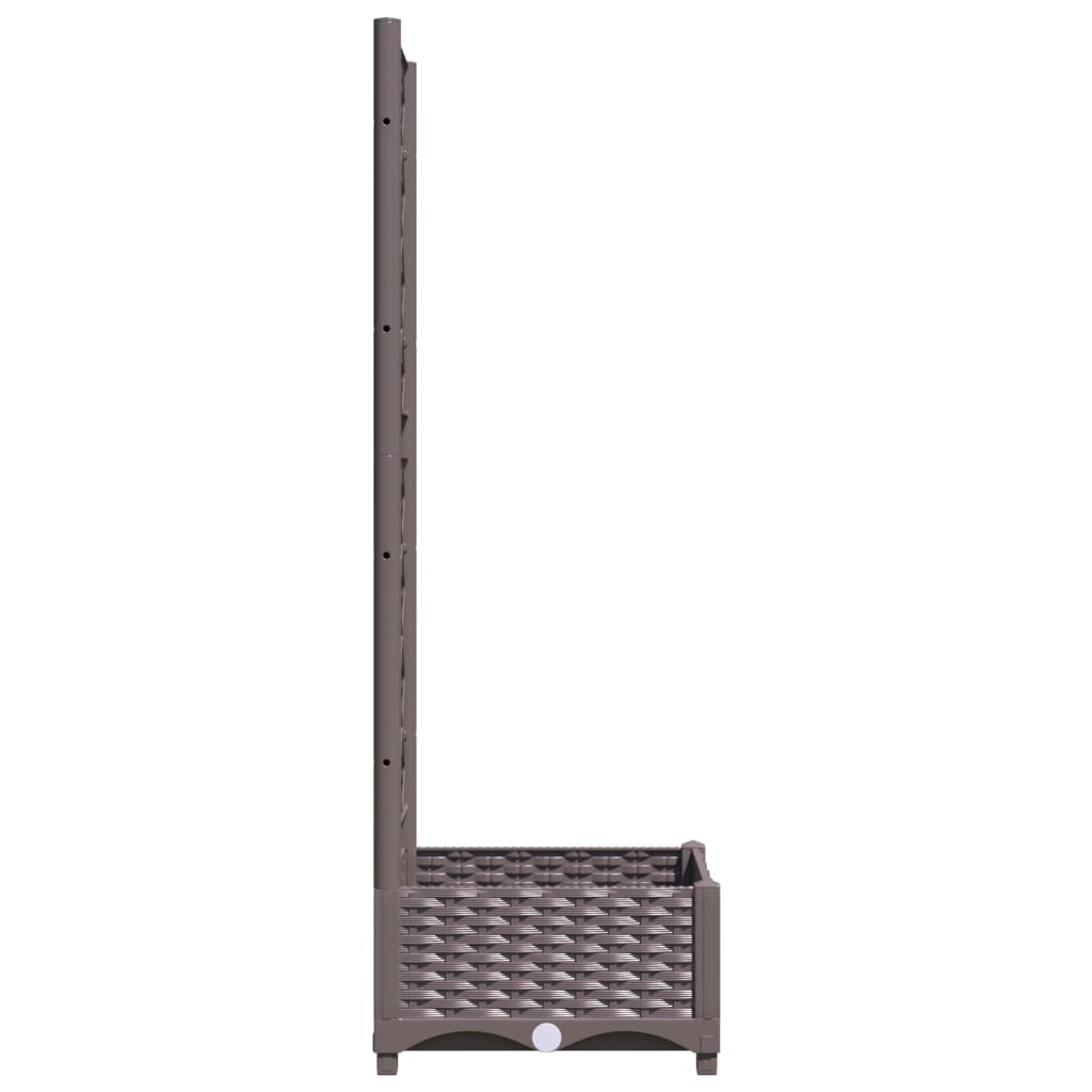 Vrtna sadilica s rešetkom smeđa 40 x 40 x 121,5 cm PP