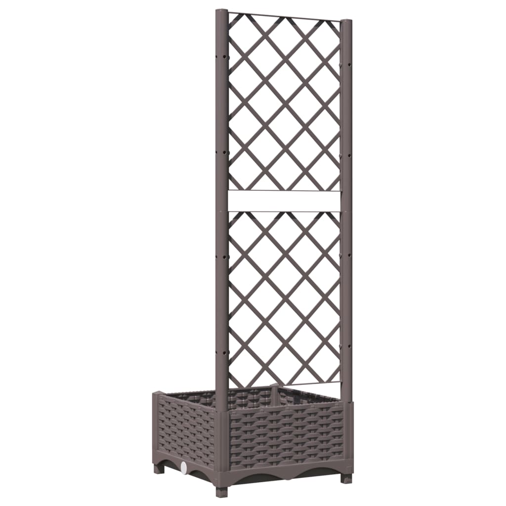 Vrtna sadilica s rešetkom smeđa 40 x 40 x 121,5 cm PP