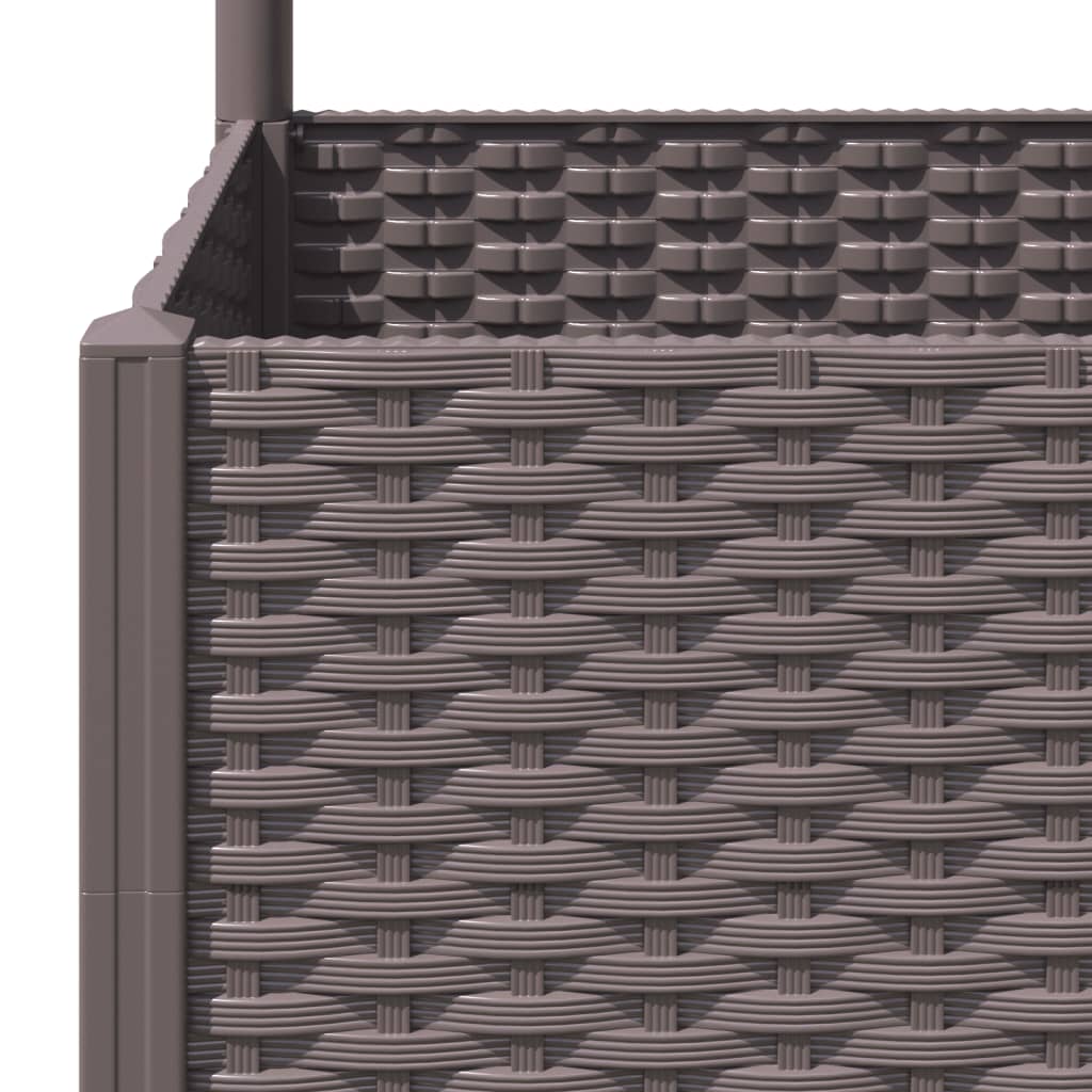 Vrtna sadilica s rešetkom smeđa 80 x 80 x 136 cm PP