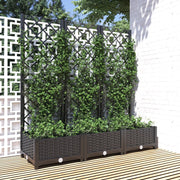 Vrtna žardinjera s rešetkom crna 120x40x121,5 cm PP