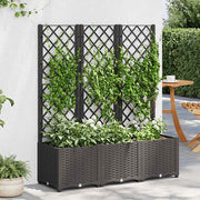 Vrtna žardinjera s rešetkom crna 120x40x136 cm PP