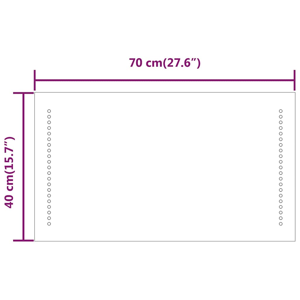 LED kupaonsko ogledalo 70x40 cm