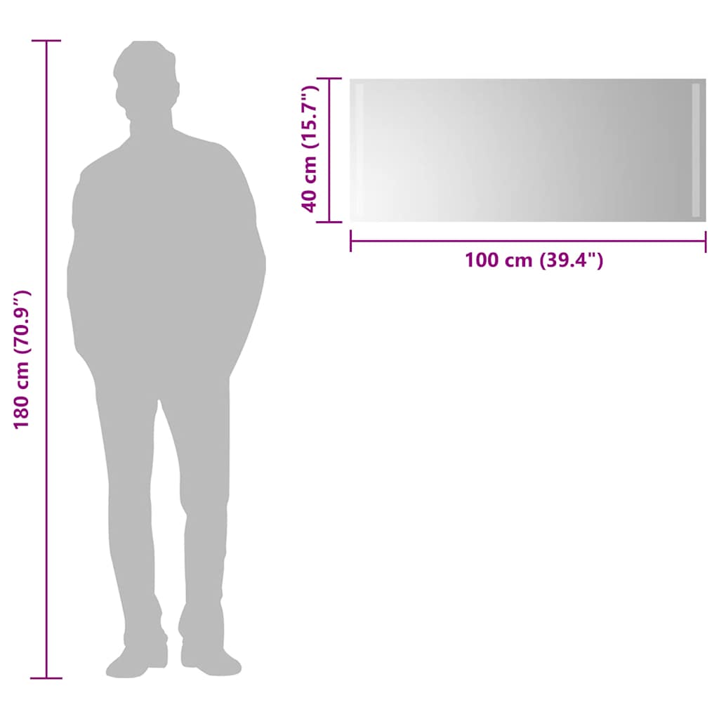 LED kupaonsko ogledalo 100x40 cm