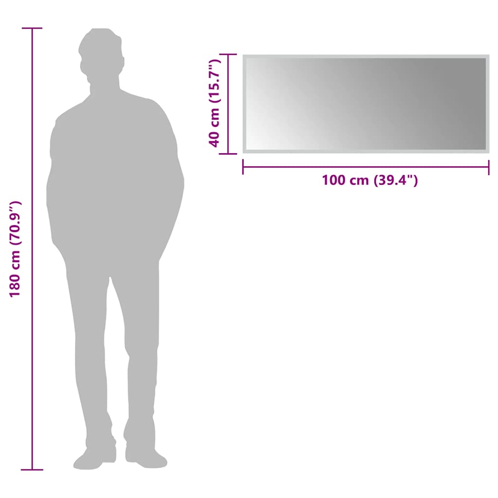 LED kupaonsko ogledalo 100x40 cm