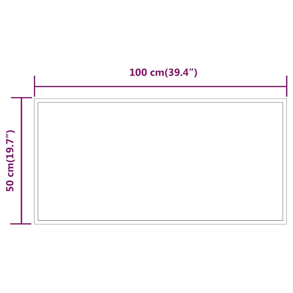 LED kupaonsko ogledalo 100x50 cm