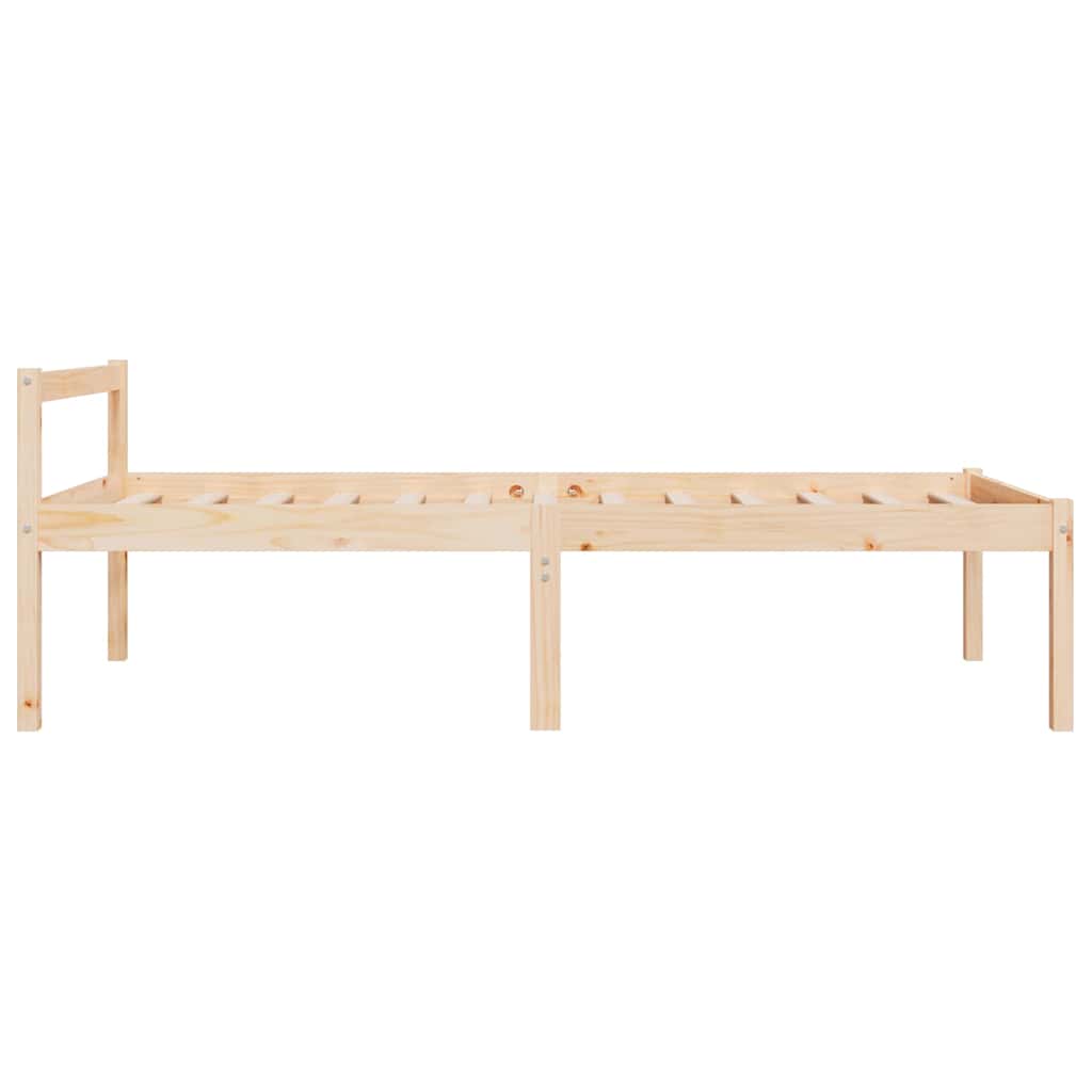 Krevet za starije osobe 90 x 190 cm mali od masivne borovine