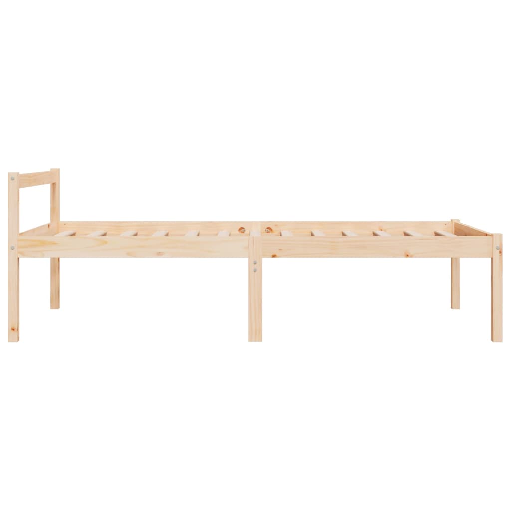 Krevet za starije osobe 90 x 190 cm mali od masivne borovine