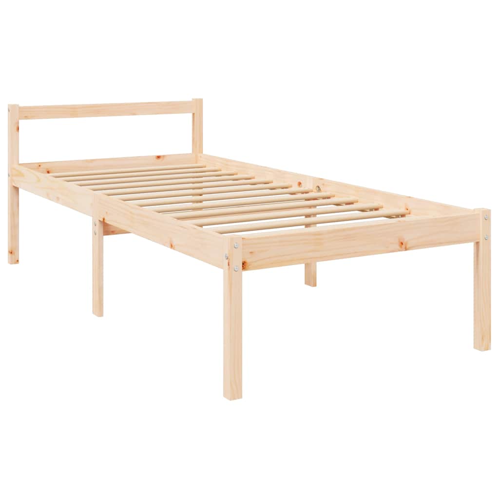 Krevet za starije osobe 90 x 200 cm od masivne borovine