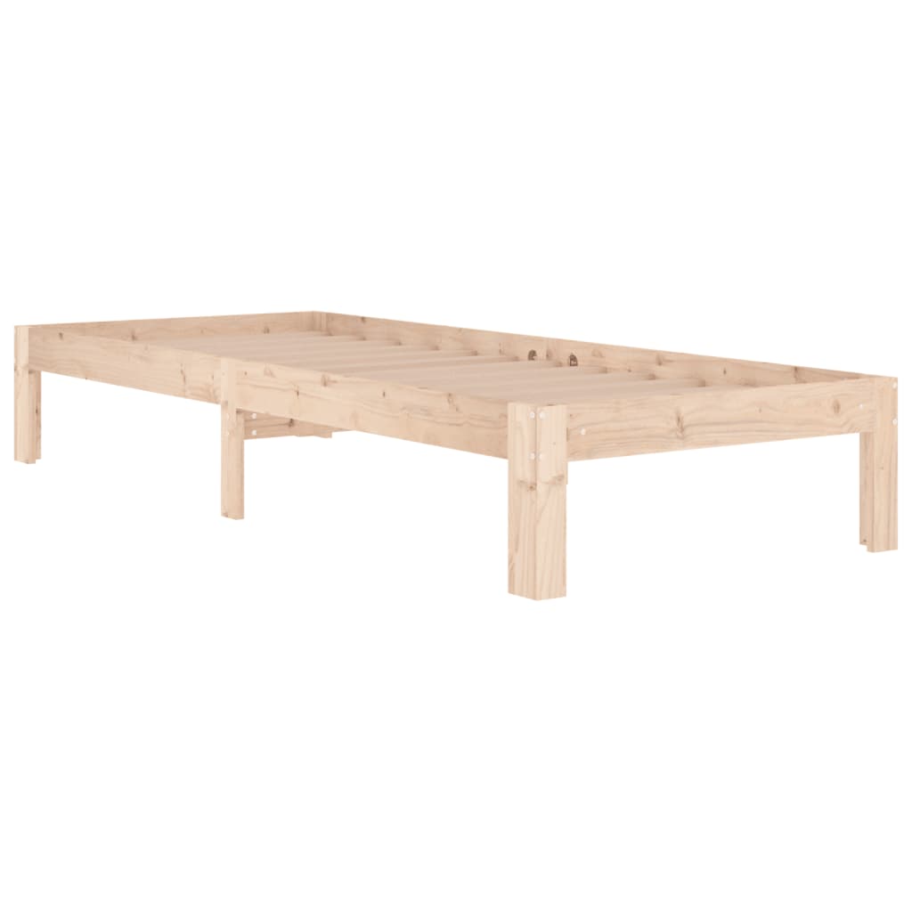 Okvir za krevet od masivnog drva 75 x 190 cm jednokrevetni