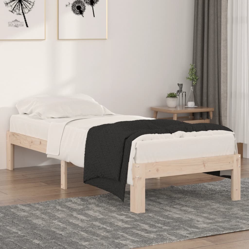 Okvir za krevet od masivnog drva 75 x 190 cm jednokrevetni